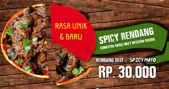 Pizza Diva Halal rasa Rendang, Inspirasi dari Juara Makanan Terenak Dunia dari Sumatera Barat