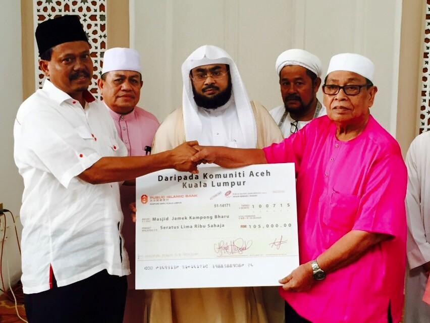Presiden Community Aceh Bantu Pembangunan Masjid Jamek Kuala Lumpur