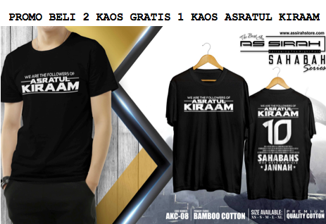 [As Sirah Cloth] Beli Kaos Tema Sahabat Nabi gratis 1 kaos. Yuk borong