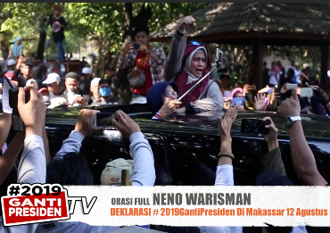 [Video] Pekik Orasi Neno Warisman 'Bakar' Deklarasi #2019GantiPresiden di Makassar