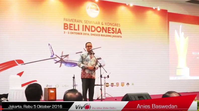Anies Baswedan Ajak Masyarakat Bangkit dan Beli Indonesia