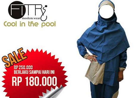 Baju Renang Muslimah Baru! Hijab Swimwear SYAR'I, Menutup Sempurna...