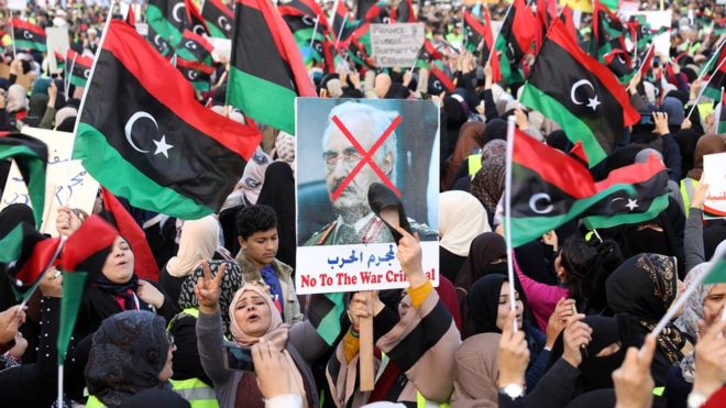 Ribuan Warga Libya Demo Kecam Trump yang Dukung Haftar