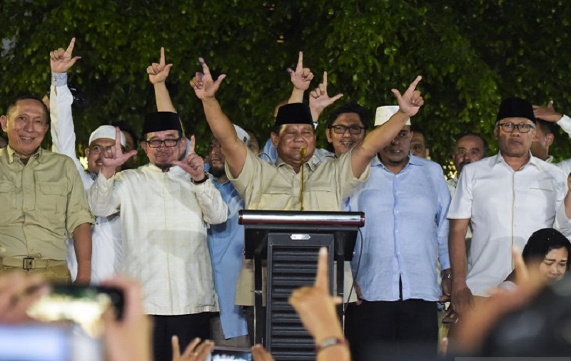 Jangan Percayai Quick Count, Prabowo: Mereka Giring Opini Seolah Kita Kalah