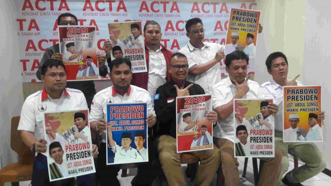 ACTA Dukung Ustaz Abdul Somad Dampingi Prabowo Jadi Cawapres