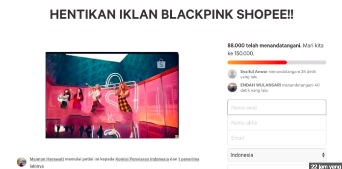 Petisi Online Maimon Herawati Berhasil, KPI Desak Iklan Shopee Blackpink Dihentikan