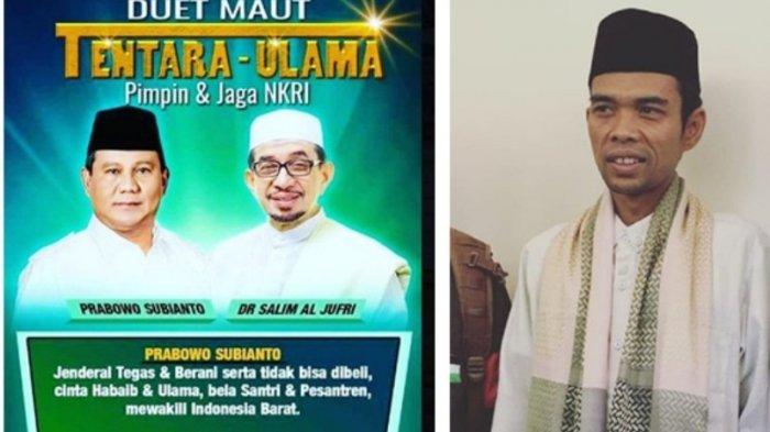 Ingin Fokus Pendidikan dan Dakwah, UAS Dukung Duet Prabowo - Habib Salim