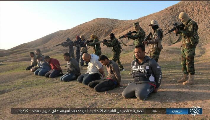 Pejuang Islamic State Culik dan Eksekusi 10 Polisi Federal Syi'ah Irak di Kirkuk
