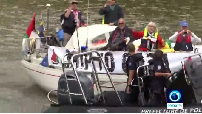 Polisi Prancis Cegah Armada Kebebasan Gaza Docking di Sungai Siena 