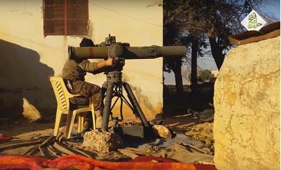 Video: Jaish Al-Mujahidin Targetkan Sekumpulan Pasukan Pro-Assad dengan Dua Roket ATGM
