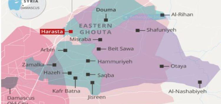 Laporan: Ahrar Al-Sham Setuju Letakkan Senjata dan Keluar dari Kota Harasta di Ghouta Timur