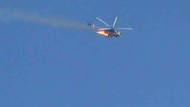 Ahrar Al-Sham Tembak Jatuh Sebuah Helikopter Tempur Rezim Assad di Latakia