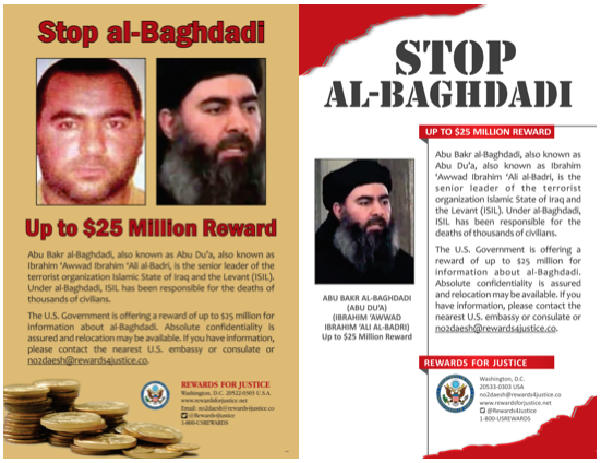 Deplu AS Naikkan Imbalan untuk Pemimpin Islamic State (IS) Syaikh Al-Baghdi jadi 25 Juta USD