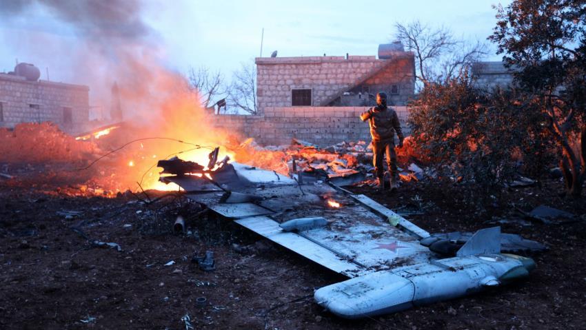 Pejuang Oposisi Suriah Hay'at Tahrir Al-Sham (HTS) Tembak Jatuh Jet Tempur Rusia di Idlib