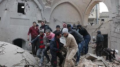58 Warga Sipil Tewas Saat Jet Rusia Serang Jemaah Shalat Isya di Sebuah Masjid di Aleppo, 
