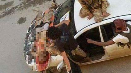 Balaskan Dendam, Pasukan Khalifa Haftar Gali dan Arak Jenazah Mujahidin di Benghazi Libya