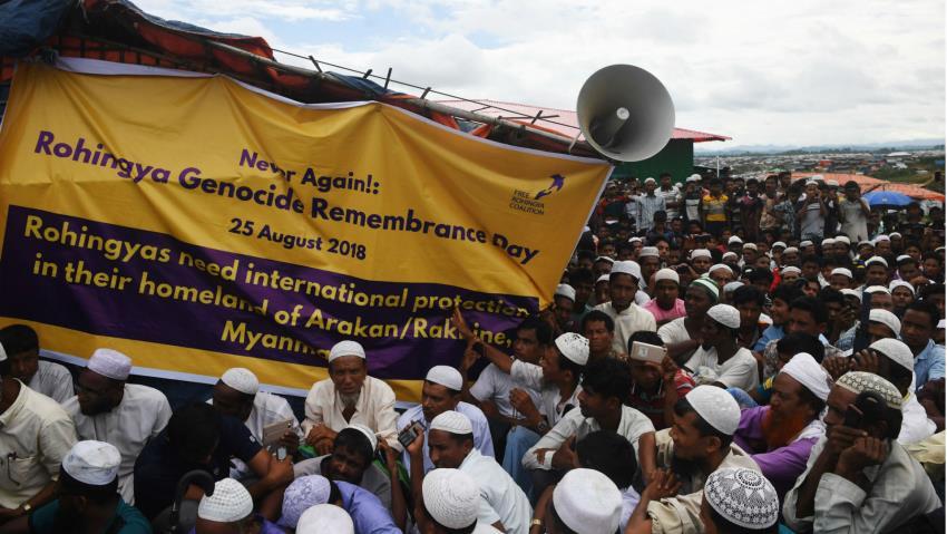 Peringati Setahun Genosida Myanmar, Pengungsi Rohingya di Bangladesh Gelar Protes Tuntut Keadilan