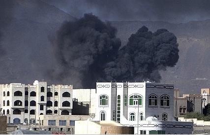 Jet Tempur Koalisi Saudi Bom Kediaman Putra Mantan Presiden Ali Abdullah Saleh di Sana'a