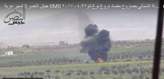 Pejuang Oposisi Suriah Hancurkan Beberapa Tank dan Kendaraan Militer Assad di Front Hama
