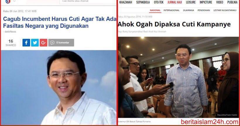 Ahok Tidak Pantas menjadi Gubernur karena Ingkar Ucapan Soal Cuti untuk Masa Kampanye