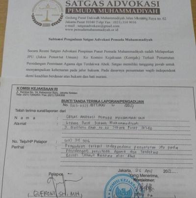 Ini Landasan Pemuda Muhammadiyah Adukan JPU Kasus Ahok ke Komjak