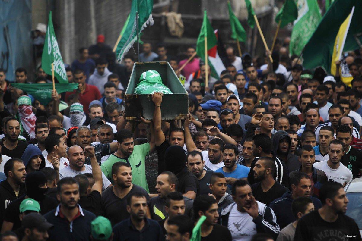 Ribuan Muslim Palestina Mengantarkan Jenazah Fadi  Aloun