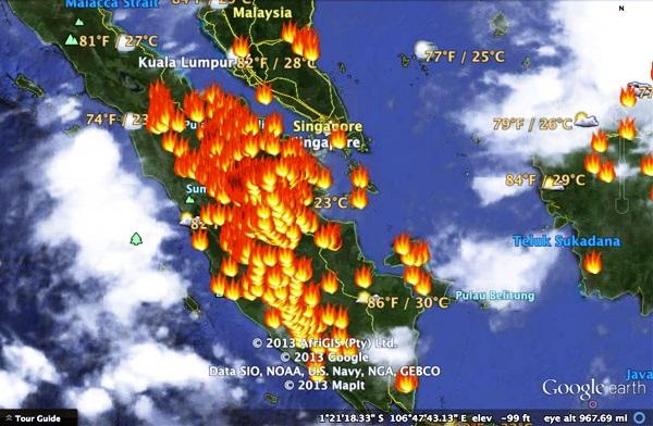 BNPB :  Darurat Nasional! Hanya Tinggal  Jawa, Bali, dan NTB yang Tidak Diselimuti Asap