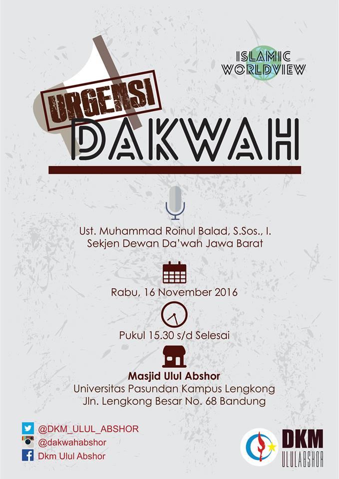 Ikutilah! Kajian Inshaff 'Urgensi Dakwah'di DKM Ulul Abshor Unpas