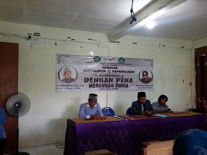 Asah Kemampuan Jurnalistik dan Kepenulisan, FPM STAI Denpasar Gelar Seminar 