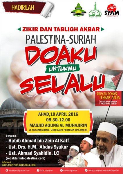 Hadirilah! Dzikir dan Tabligh Akbar  Palestina dan Suriah 