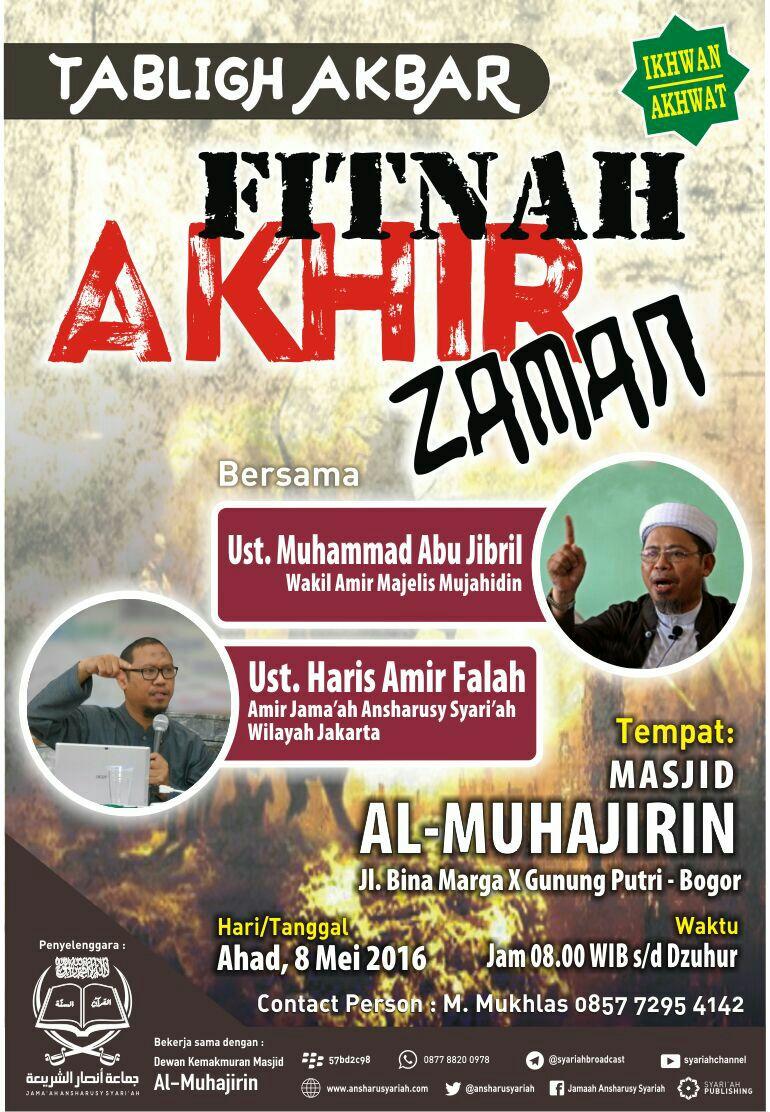Hadirilah! Tabligh Akbar 'Fitnah Akhir Zaman' di Bogor