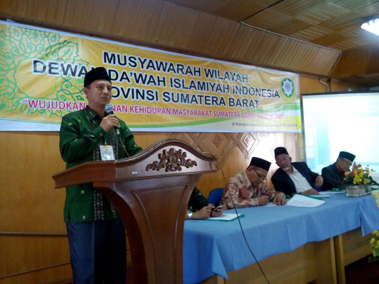 Dewan Da'wah Sumbar Gelar Musyawarah Wilayah Harapkan Pengurus Punya Kriteria 3 U 