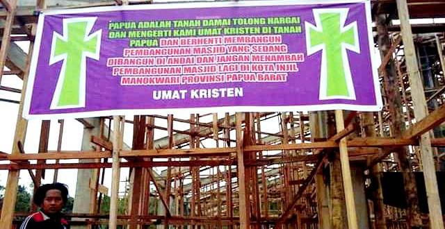 Intoleransi Kristen, Pendirian Masjid Dihalangi di Papua