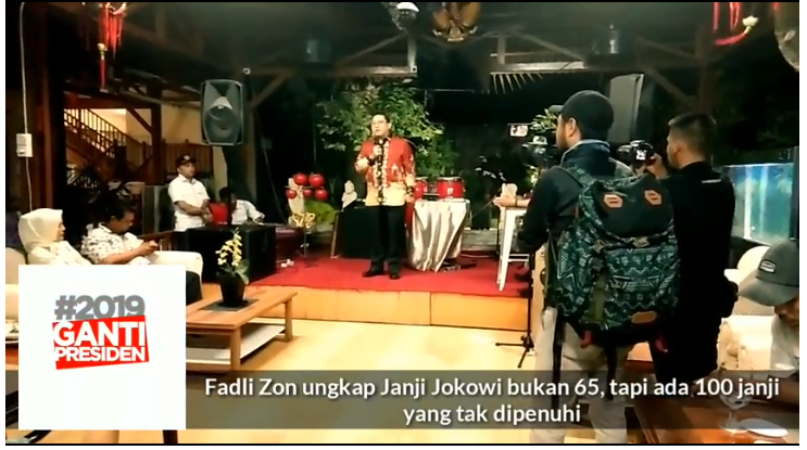 [Video] Fadli Zon: Janji Jokowi Bukan 65 tapi Ada 100 Janji