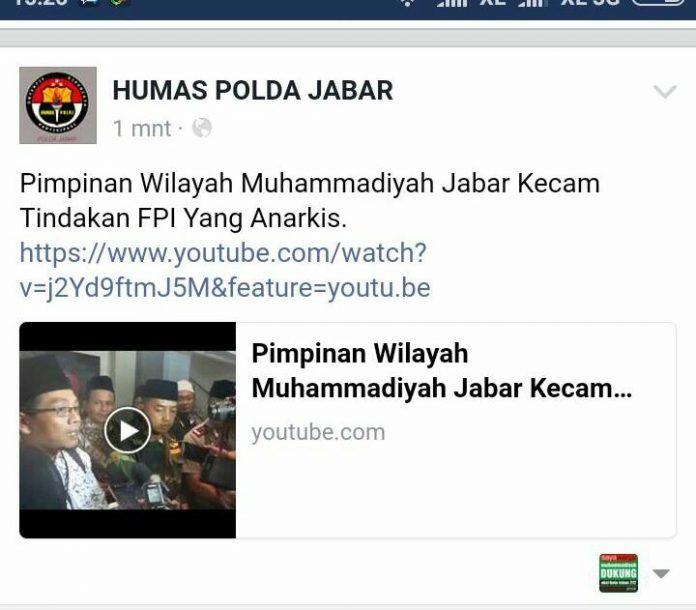 Nama Muhammadiyah Dicatut, PWM Jabar Kritik Kecorobohan Humas Polda
