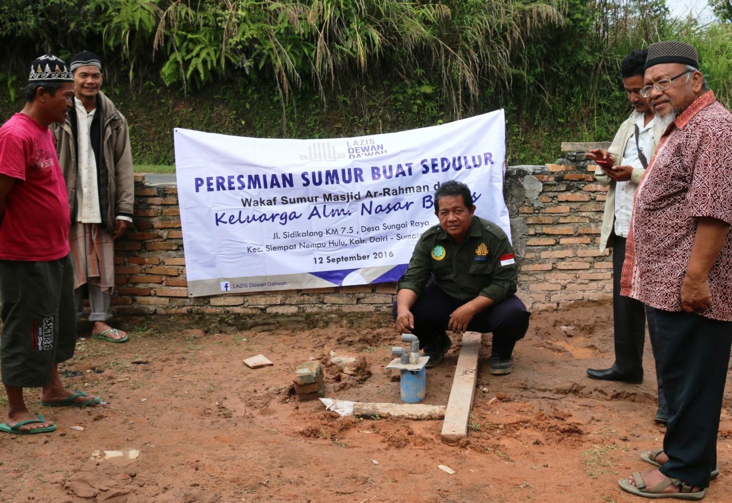 Alhamdulillah, Masjid Arrahman Dairi Punya Sumur Air