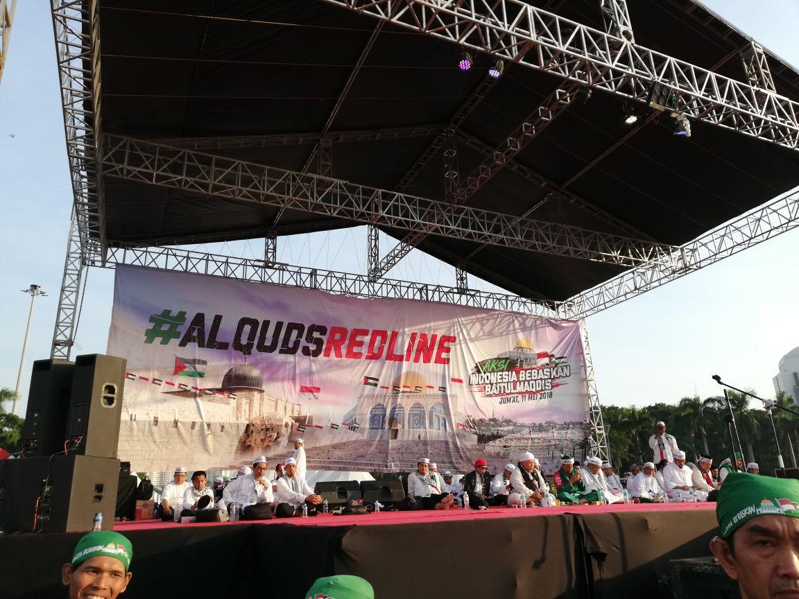 Hadir di Monas, Anies Baswedan: Pembebasan Baitul Maqdis Hanya Soal Waktu