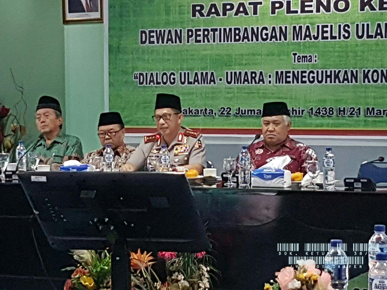 Kapolri Apresasi Masukan saat Dialog dengan MUI