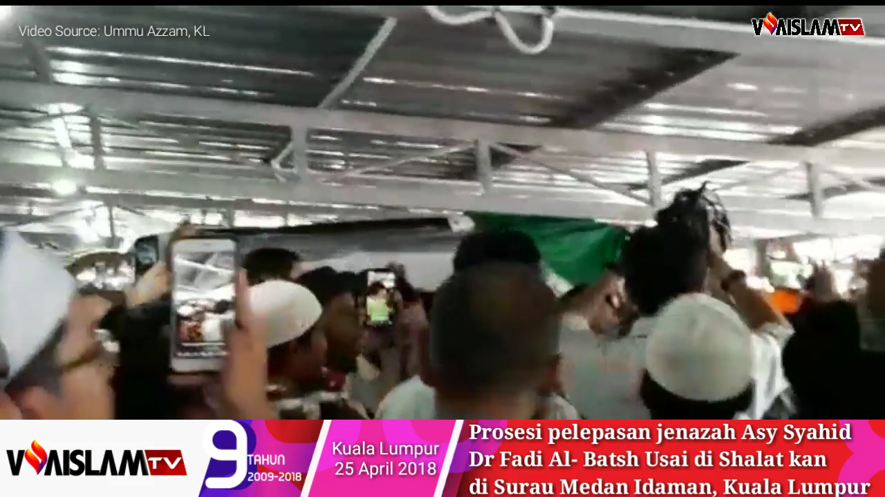 [VIDEO] Prosesi Pelepasan Jenazah Asy Syahid Dr Fadi Al-Batsh
