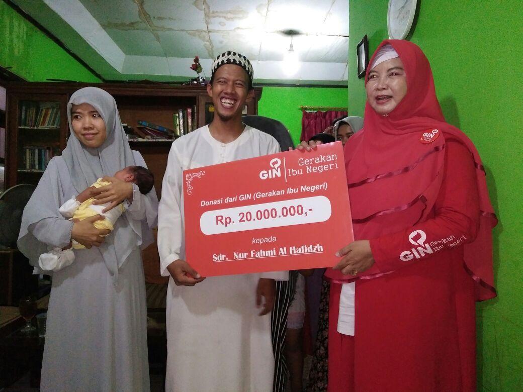 Gerakan Ibu Negeri Berikan Dukungan Moril dan Donasi untuk Nurul Fahmi