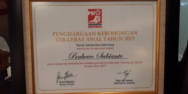 Buntut Kebohongan Award, Empat Petinggi PSI Dipolisikan