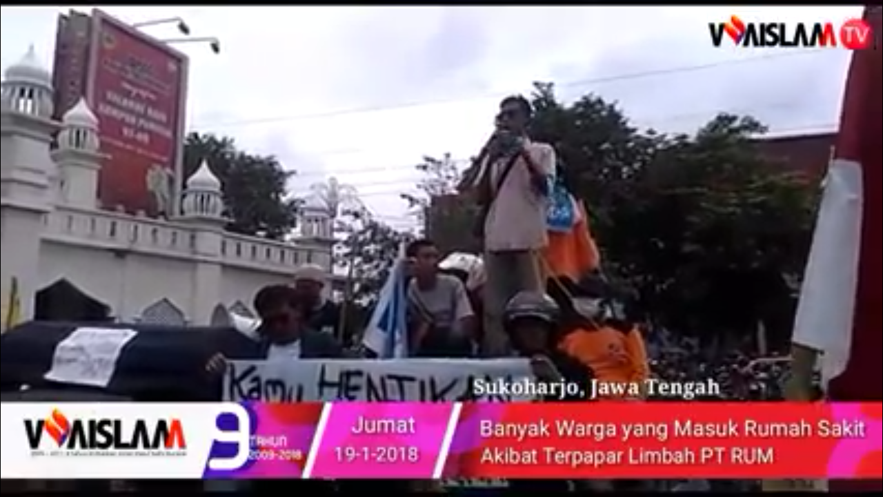 [VIDEO] Limbah PT RUM Berbahaya, Ribuan Warga Sukoharjo Protes ke DPRD