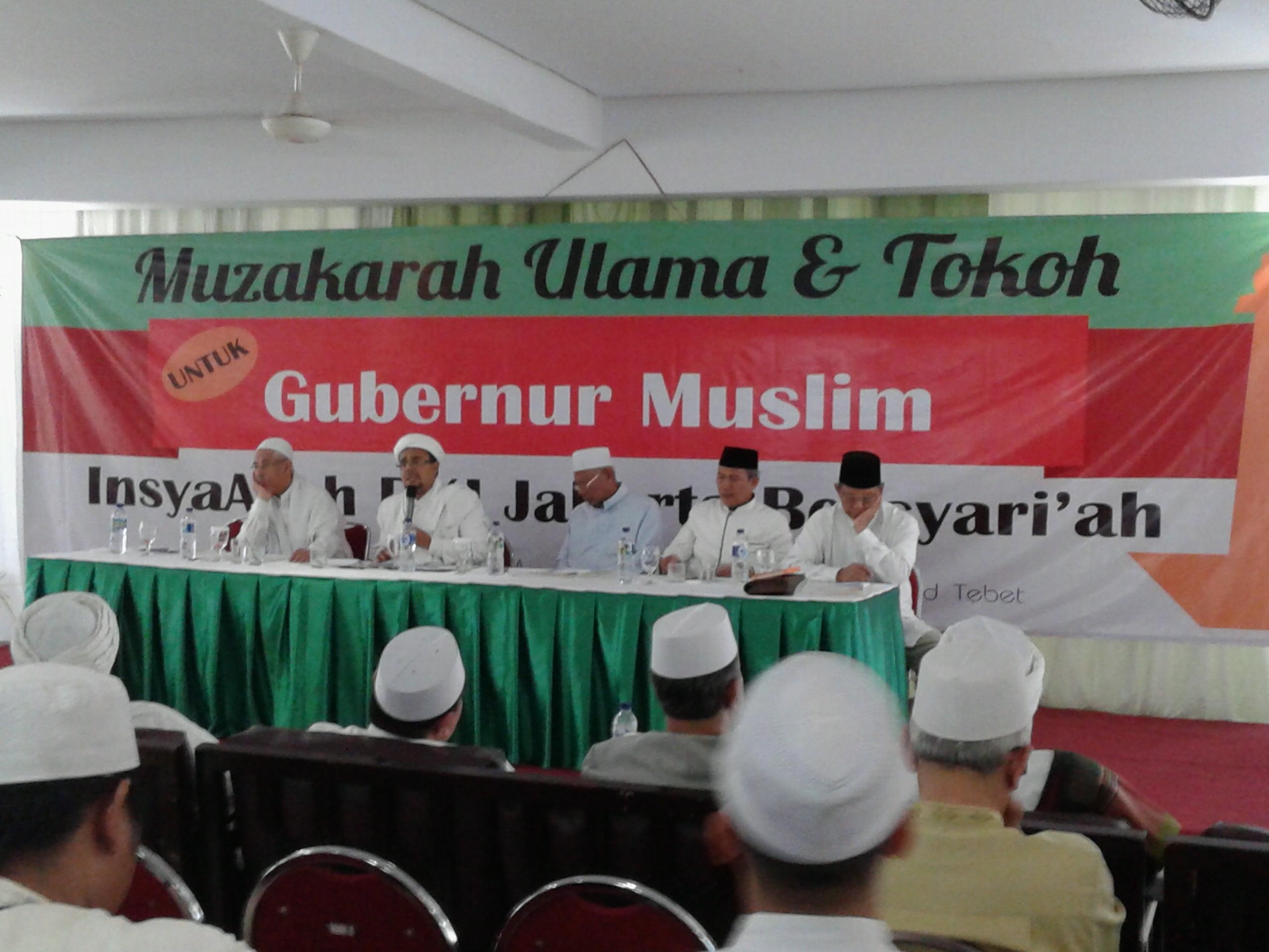 Muzakarah Ulama dan Tokoh Rangkul Calon-calon Gubernur DKI Jakarta Ikuti Konvensi