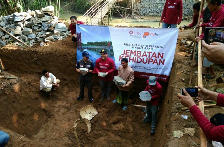 Paytren dan Daarul Quran Bangun Jembatan Senilai Rp600 Juta di Perbatasan Tangerang-Bogor