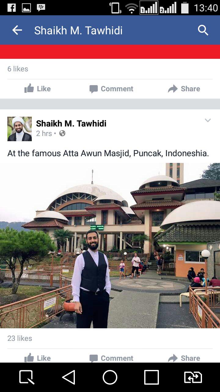 Dikabarkan Batal ke Indonesia, M. Tawhidi, Tokoh Syiah Australia Selfie di Puncak Bogor