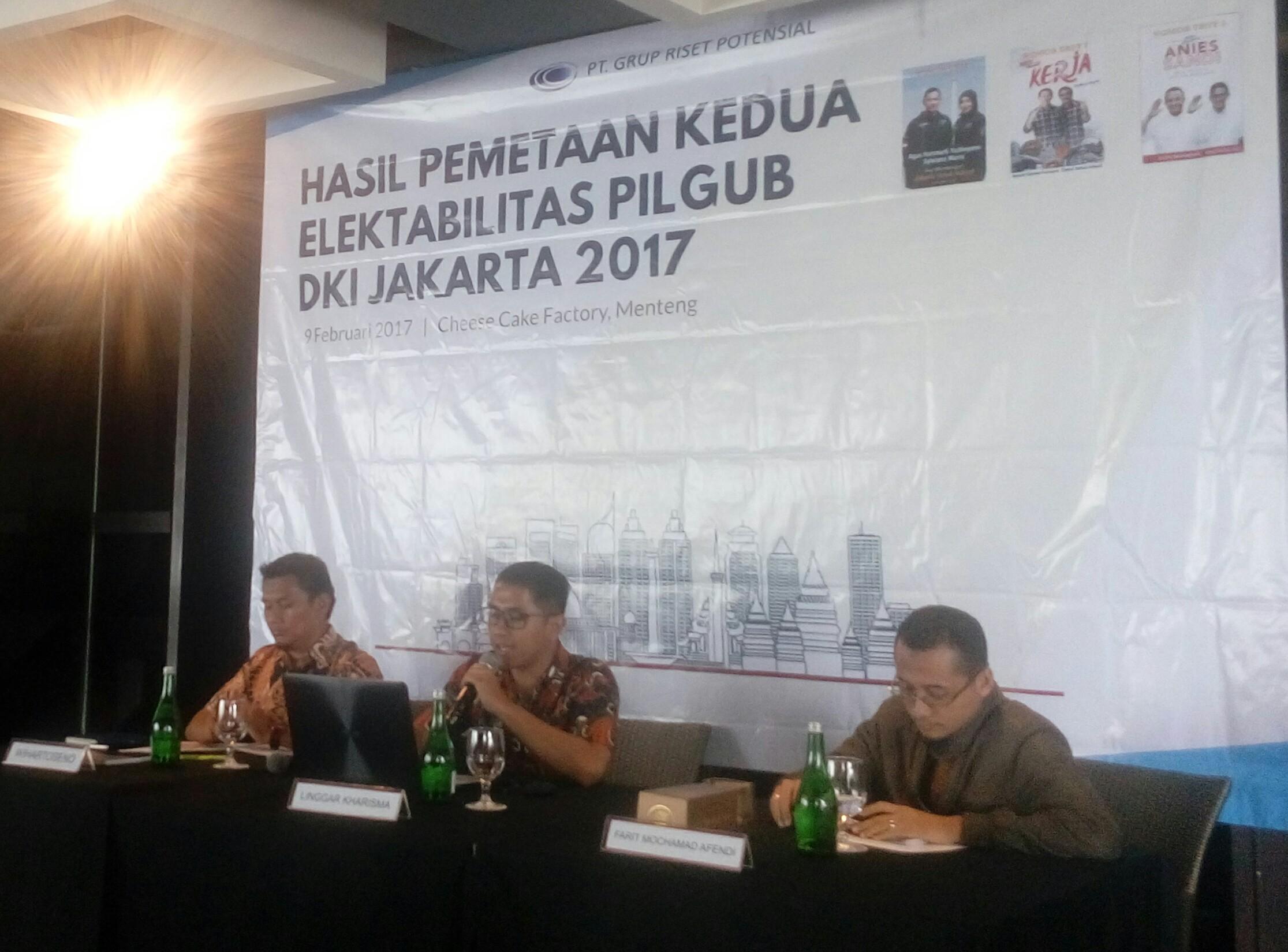 Survei GRP: Tidak Pro Rakyat, Ahok-Djarot Kehilangan 39 Persen Dukungan dari Pemilih PDIP