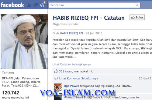 Semua Account Habib Rizieq di Facebook Ternyata Palsu, Jangan Tertipu!!