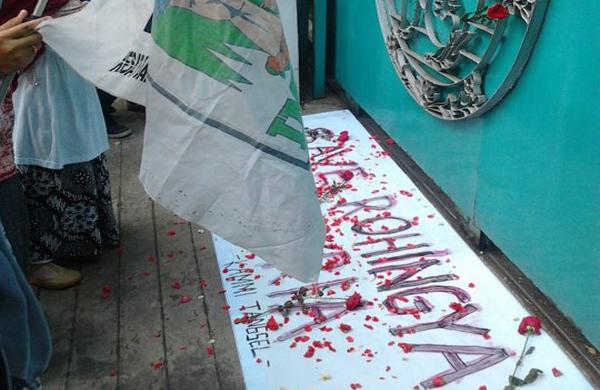 KAMMI Tangsel Gelar Aksi Solidaritas untuk Myanmar, Suriah & Palestina