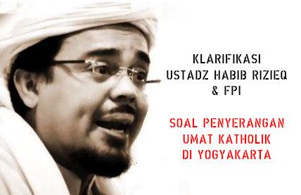 Media Nasional Tuding FPI Pelaku Penyerangan Yogya, Ini Bantahan Ust Habib Rizieq 