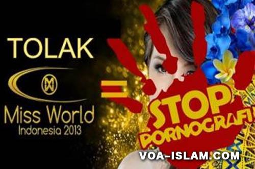 TOLAK!! Miss World Tak Miliki Edukasi Membangun Moralitas Bangsa